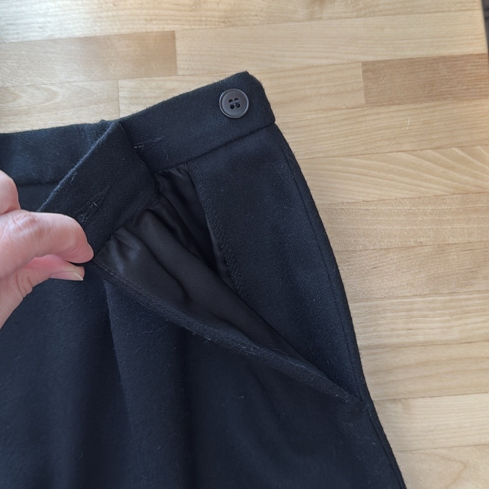 Pendleton 100% Virgin Wool Midi Black Career Pencil Skirt, 8 - Picture 5 of 6
